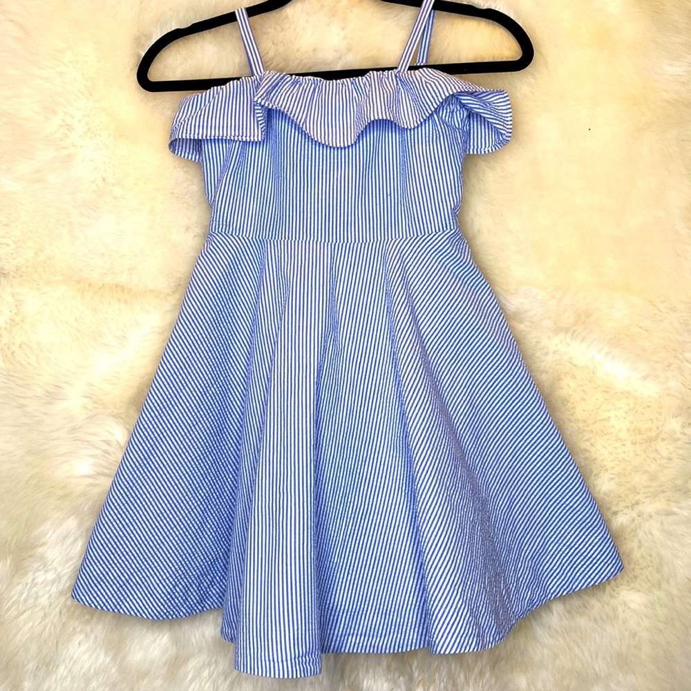 Seersucker Ruffle Sun Dress